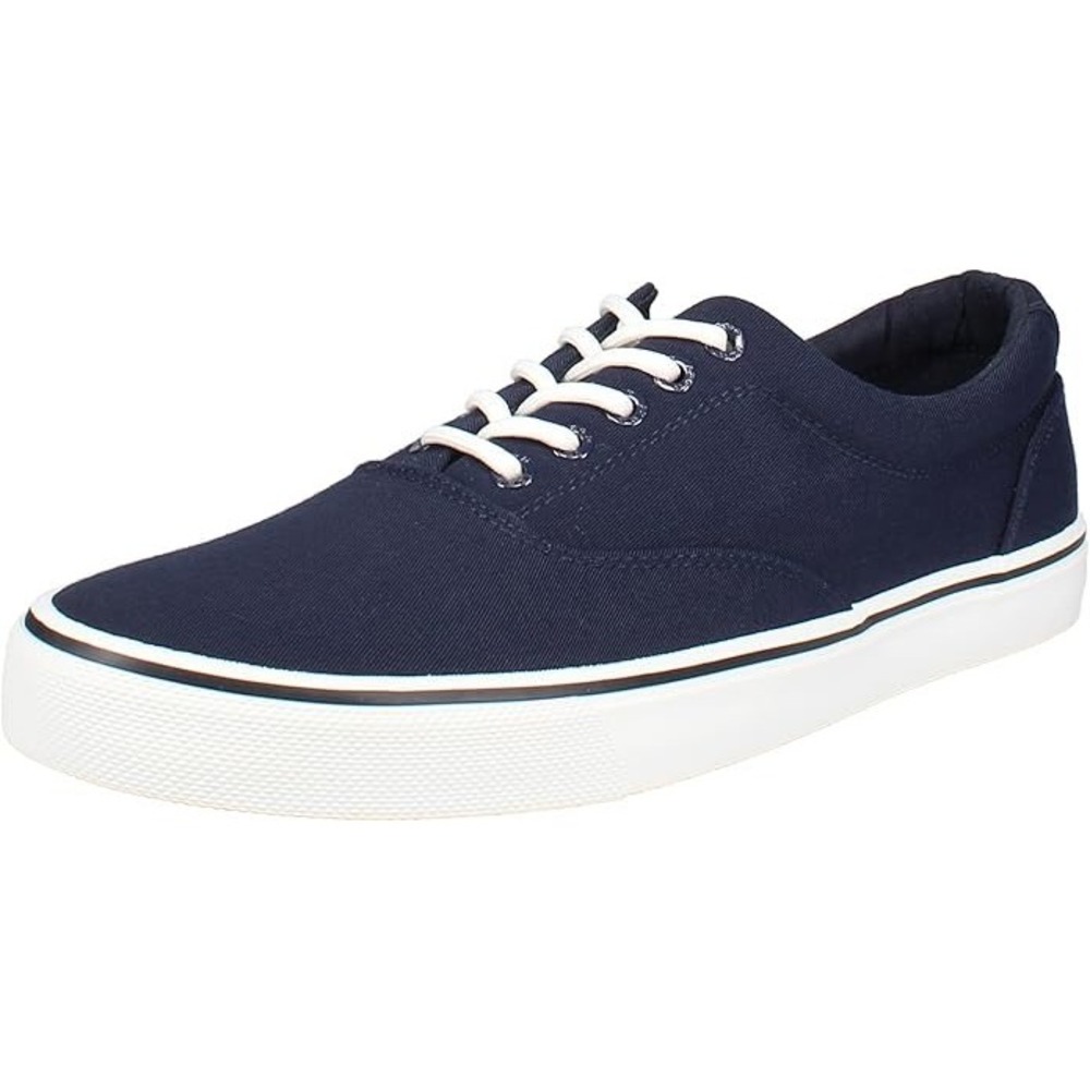 IZOD Rangley Mens Navy Blue Canvas Memory Foam Lace Up Sneakers Size 10 NEW